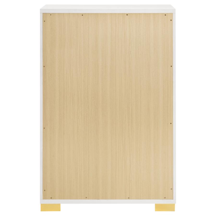 Marceline 5-drawer Bedroom Chest White view 7