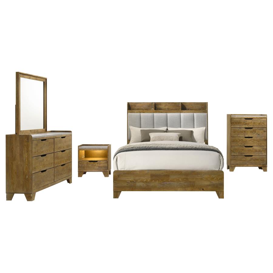 Henderson 5-piece Queen Bedroom Set Medium Oak view 2