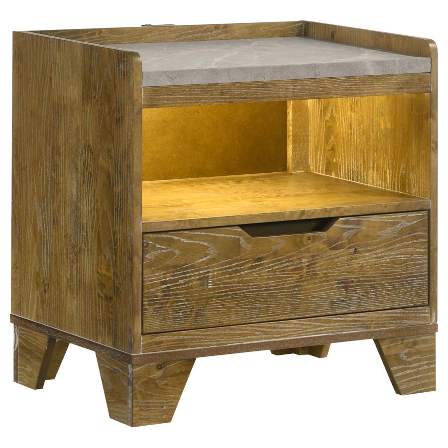Henderson 5-piece Queen Bedroom Set Medium Oak view 5