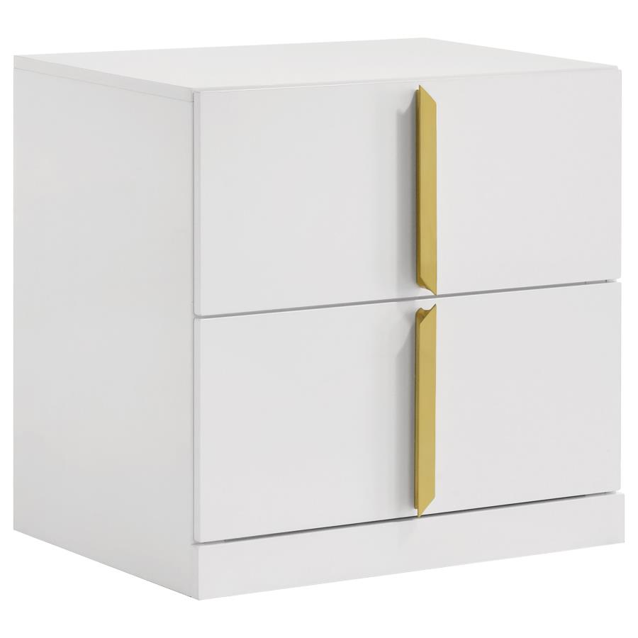 Ines 4-piece Queen Bedroom Set Grey and White High Gloss view 5