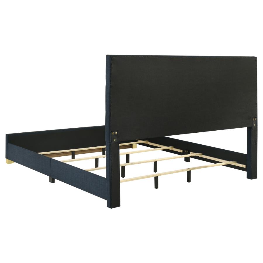 Ines 5-piece Eastern King Bedroom Set Navy and White High Gloss view 4