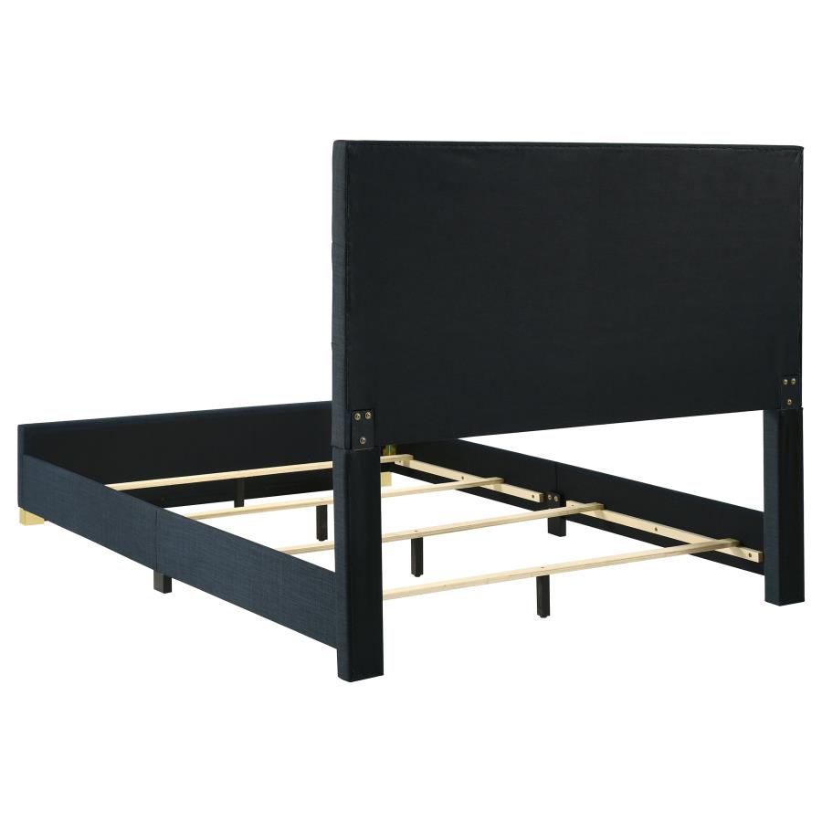 Ines 5-piece Queen Bedroom Set Navy and White High Gloss view 4