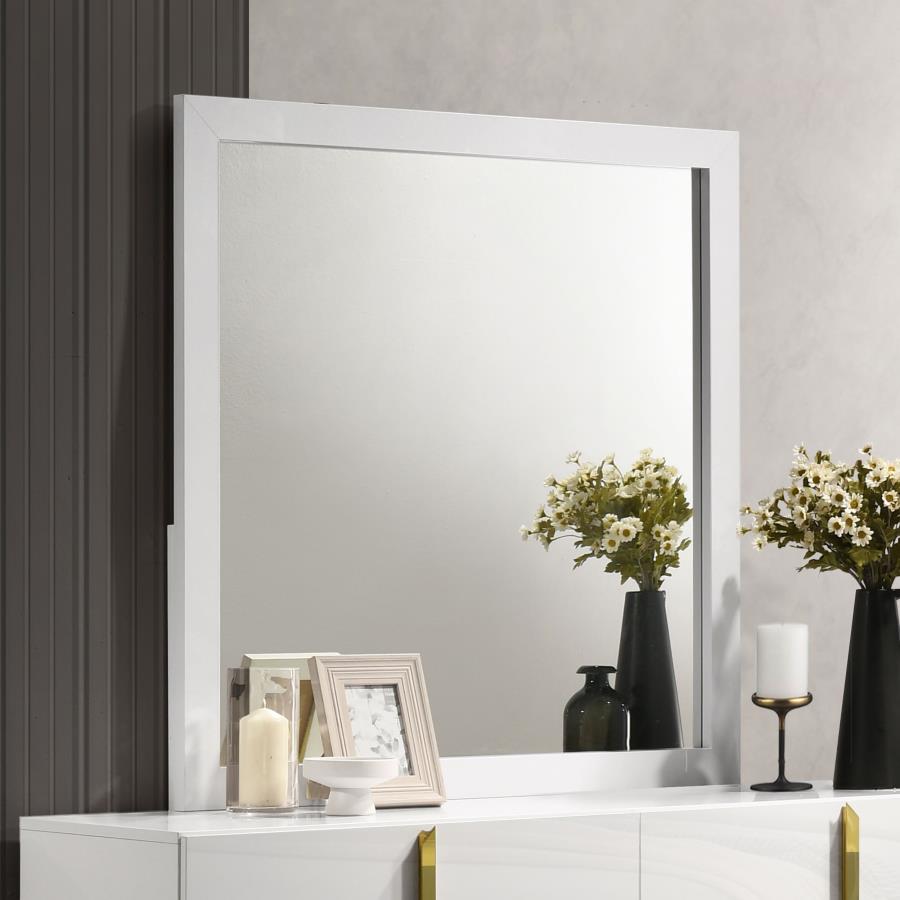 Ines Dresser Mirror White High Gloss view 2