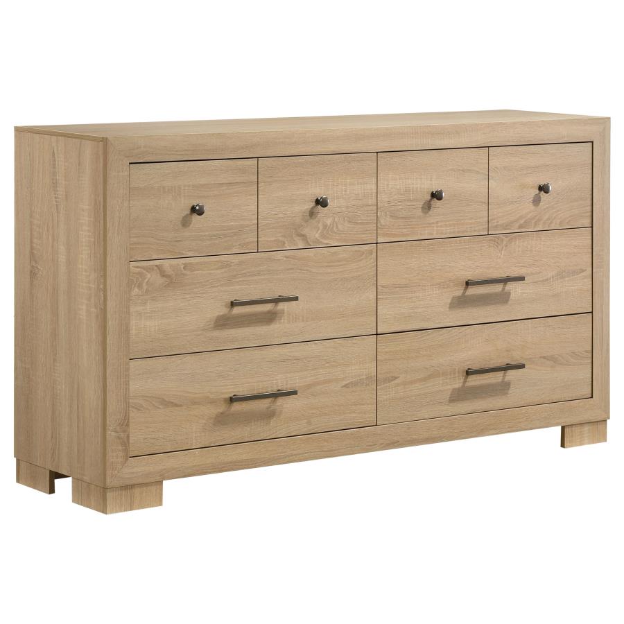 Arielle 5-piece Queen Bedroom Set Light Oak view 7