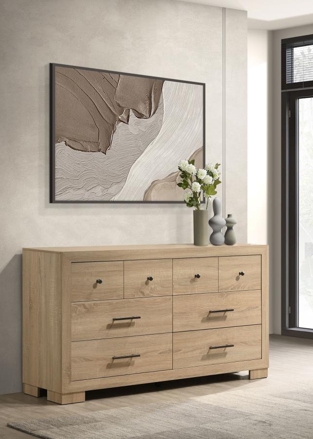 Arielle 6-drawer Bedroom Dresser Cabinet Light Oak view 2