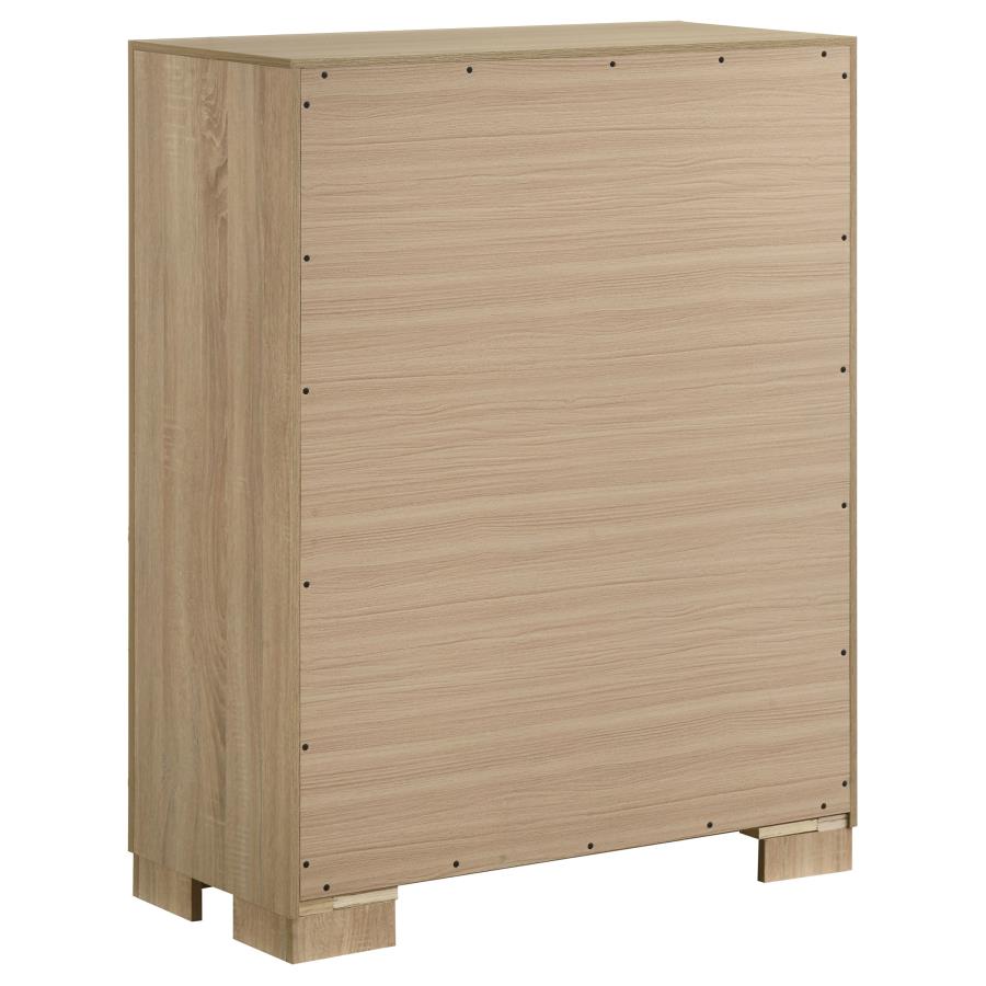Arielle 4-drawer Bedroom Chest of Drawers Light Oak view 4
