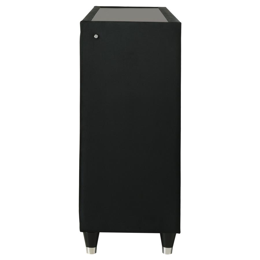 Lorient 8-drawer LED Bedroom Dresser Cabinet Black view 5