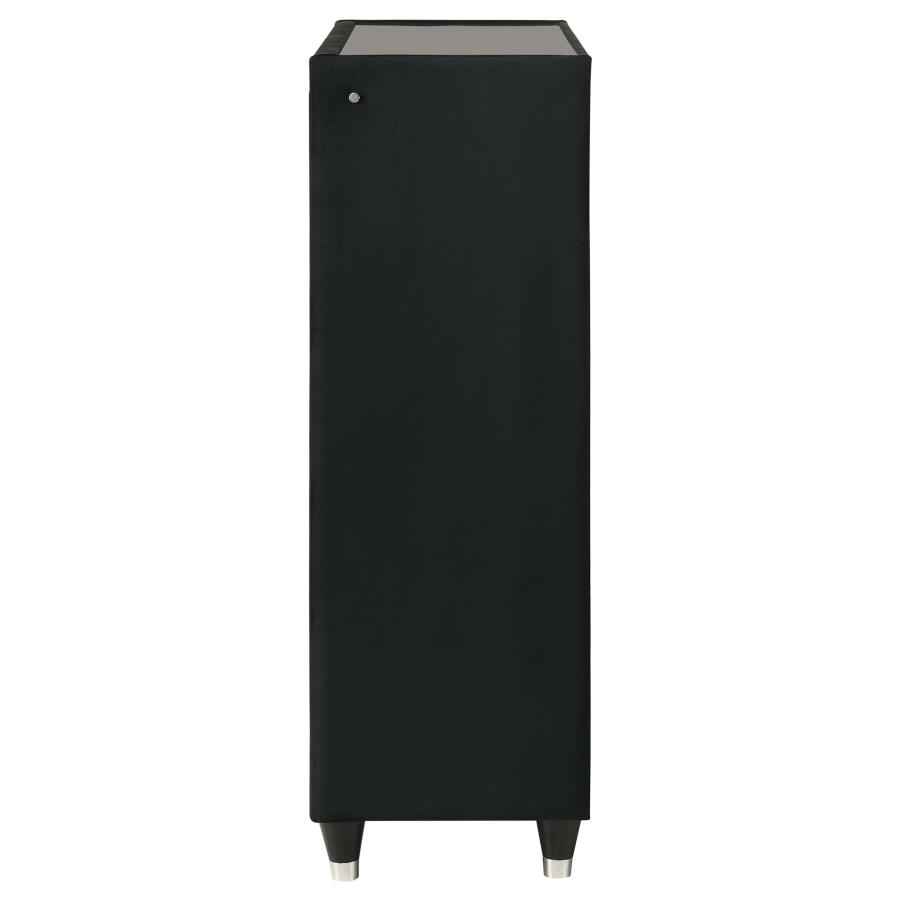 Lorient 5-drawer LED Chest of Drawers Black view 5