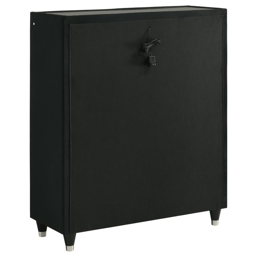 Lorient 5-drawer LED Chest of Drawers Black view 6