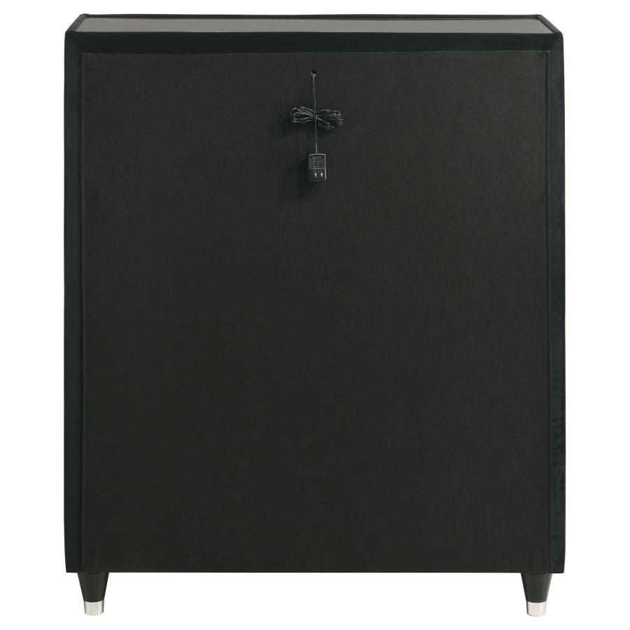 Lorient 5-drawer LED Chest of Drawers Black view 7