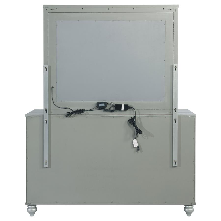 Gunnison 6-drawer Dresser with Mirror Silver Metallic view 7