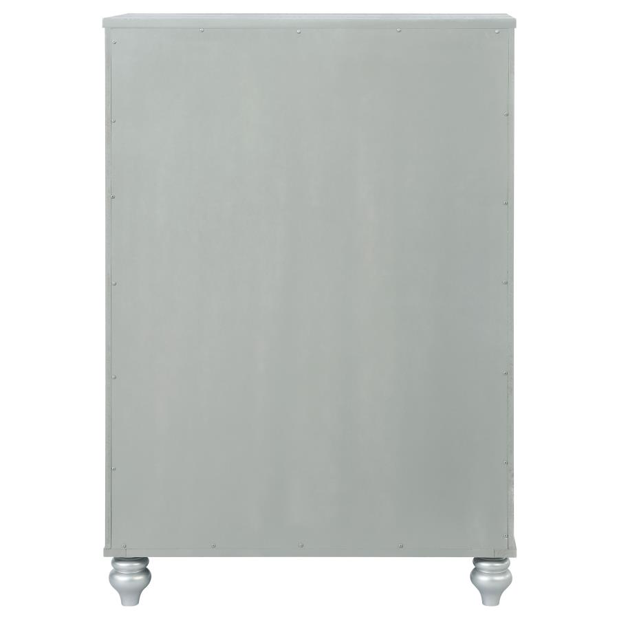 Gunnison 5-drawer Bedroom Chest Silver Metallic view 7