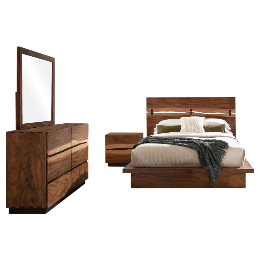 Winslow 4-piece Queen Bedroom Set Smokey Walnut view 2