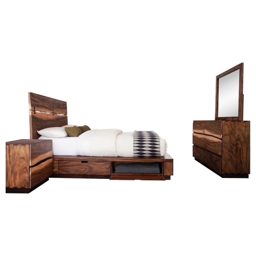 Winslow 4-piece Eastern King Bedroom Set Smokey Walnut view 2