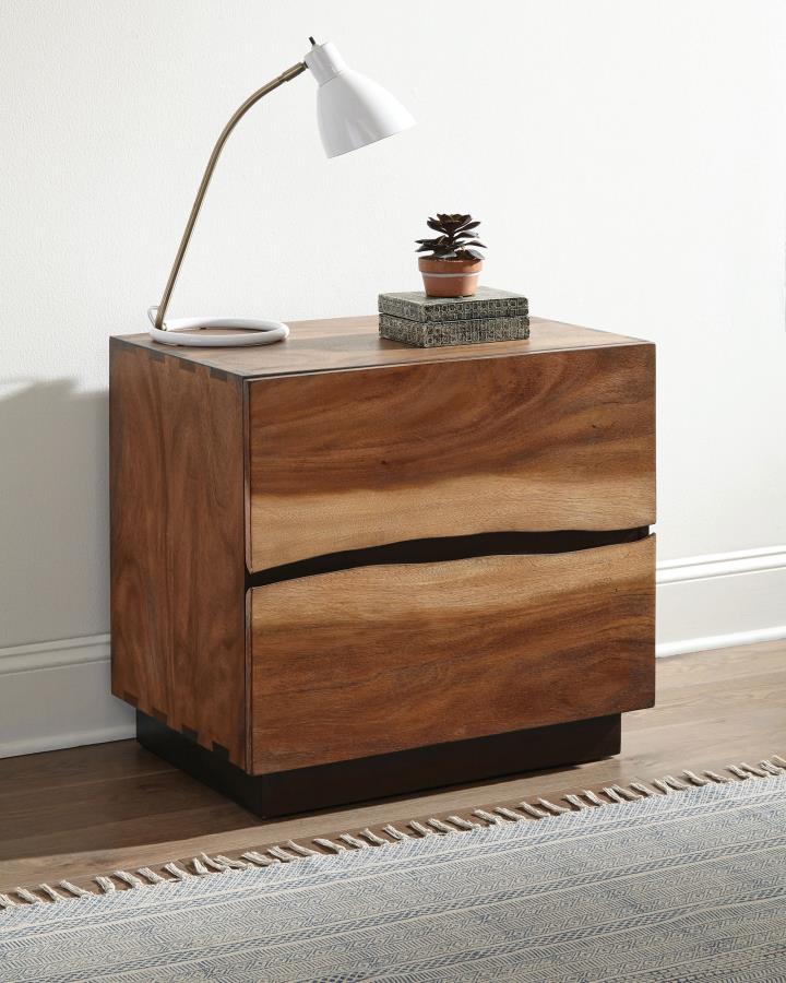 Winslow 2-drawer Nightstand Smokey Walnut view 2