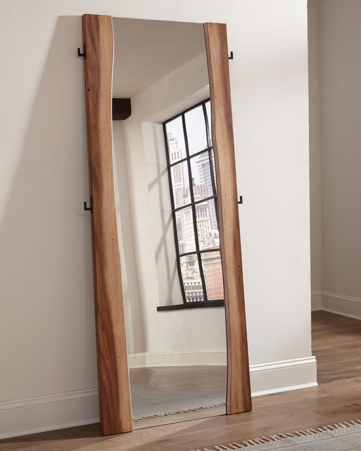 Winslow 31 x 76 Inch Standing Floor Mirror Smokey Walnut view 2