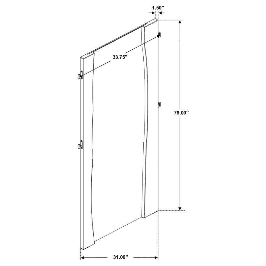 Winslow 31 x 76 Inch Standing Floor Mirror Smokey Walnut view 4