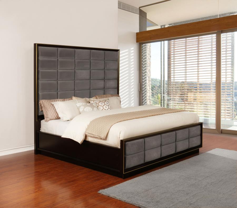 Durango 77-inch Queen Panel Bed Smoked Peppercorn view 2