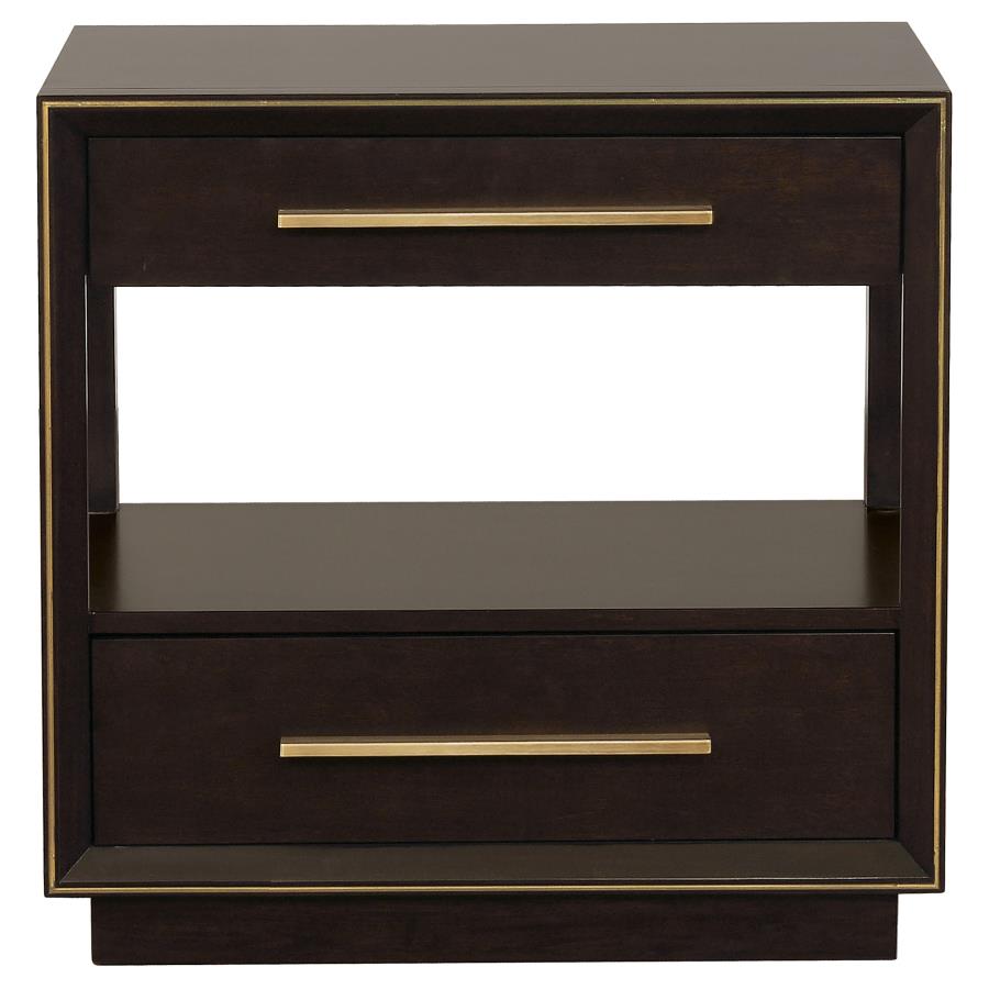 Durango 2-drawer Nightstand Smoked Peppercorn view 3