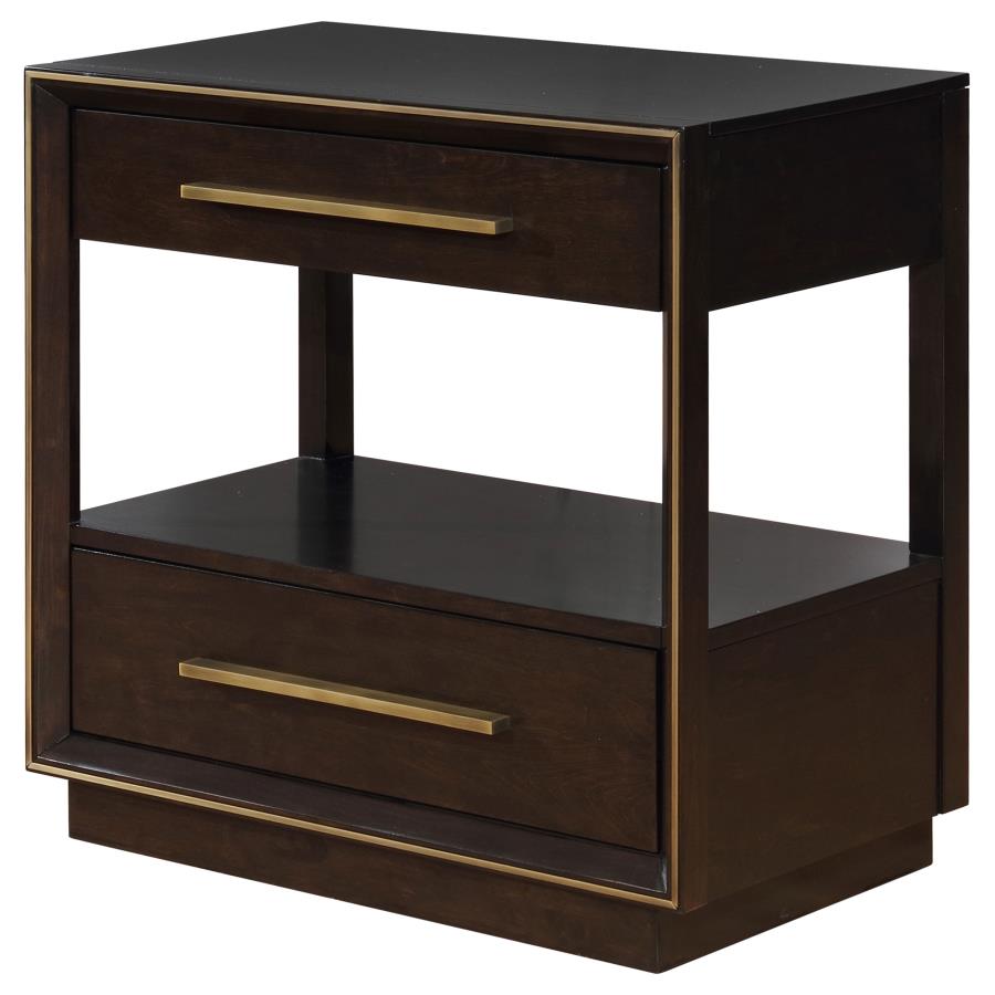 Durango 2-drawer Nightstand Smoked Peppercorn view 4