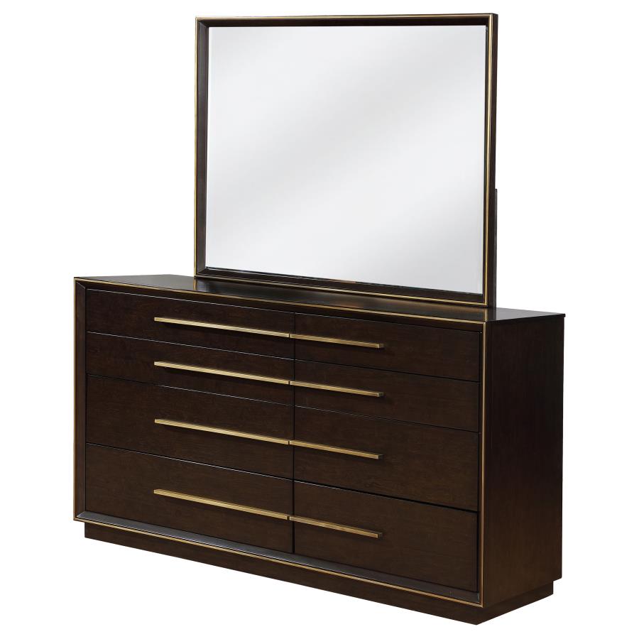 Durango 8-drawer Dresser with Mirror Smoked Peppercorn view 4