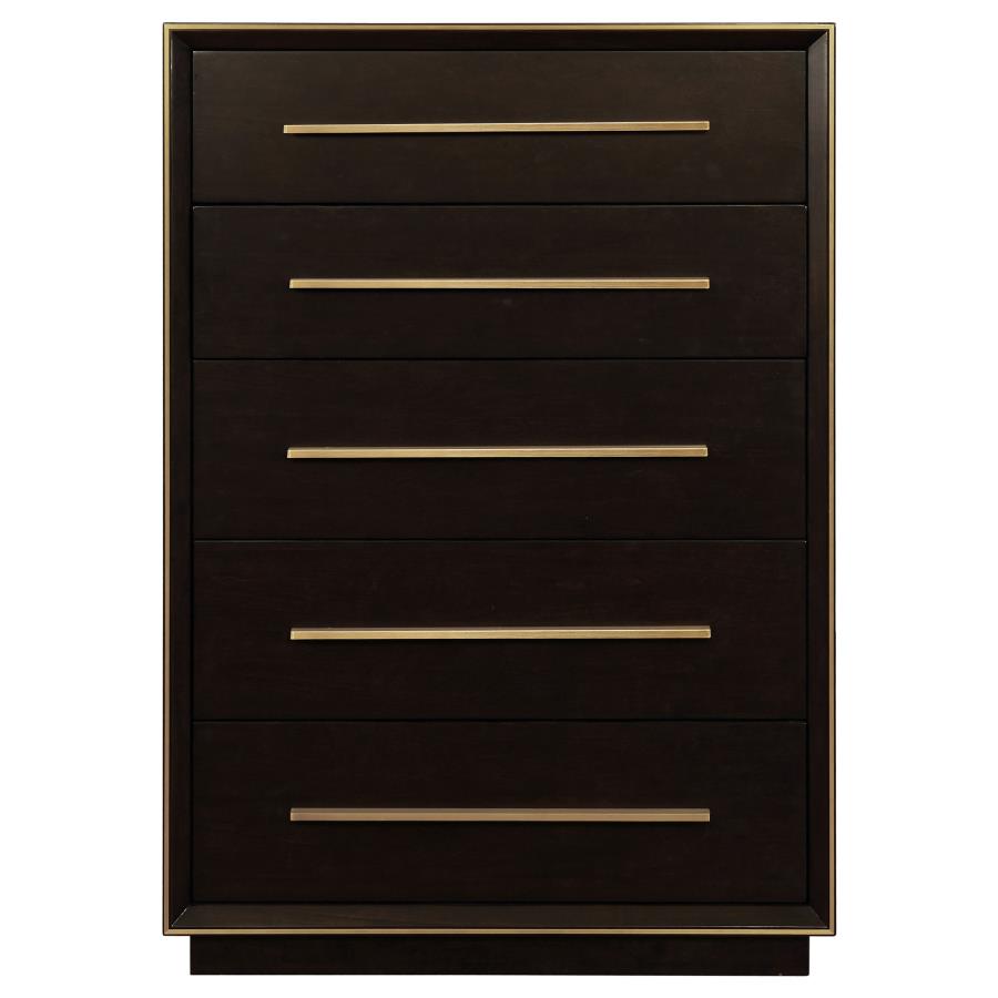 Durango 5-drawer Bedroom Chest Smoked Peppercorn view 3
