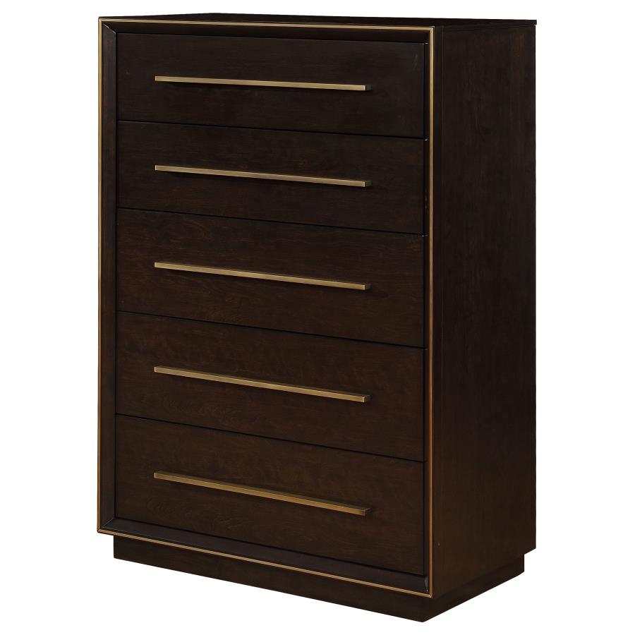 Durango 5-drawer Bedroom Chest Smoked Peppercorn view 4