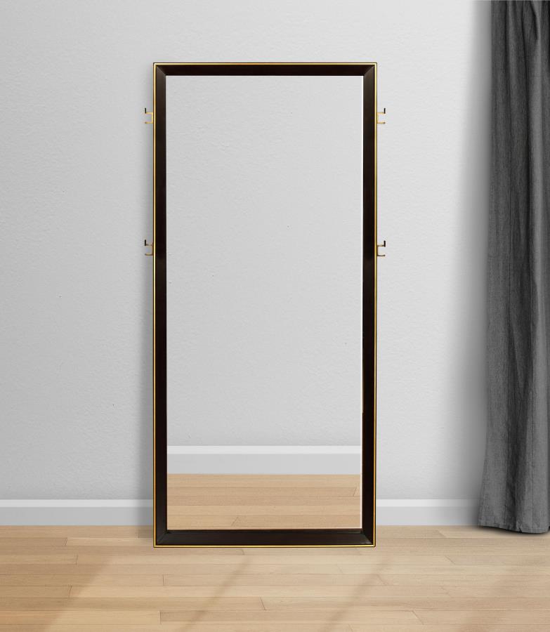Durango 80-inch Standing Floor Mirror Smoked Peppercorn view 2
