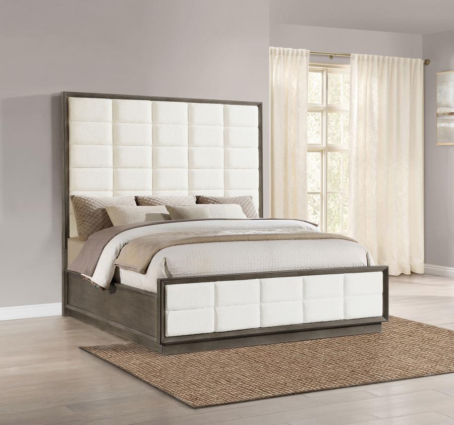 Durango 80-inch Eastern King Panel Bed Taupe Oak view 2