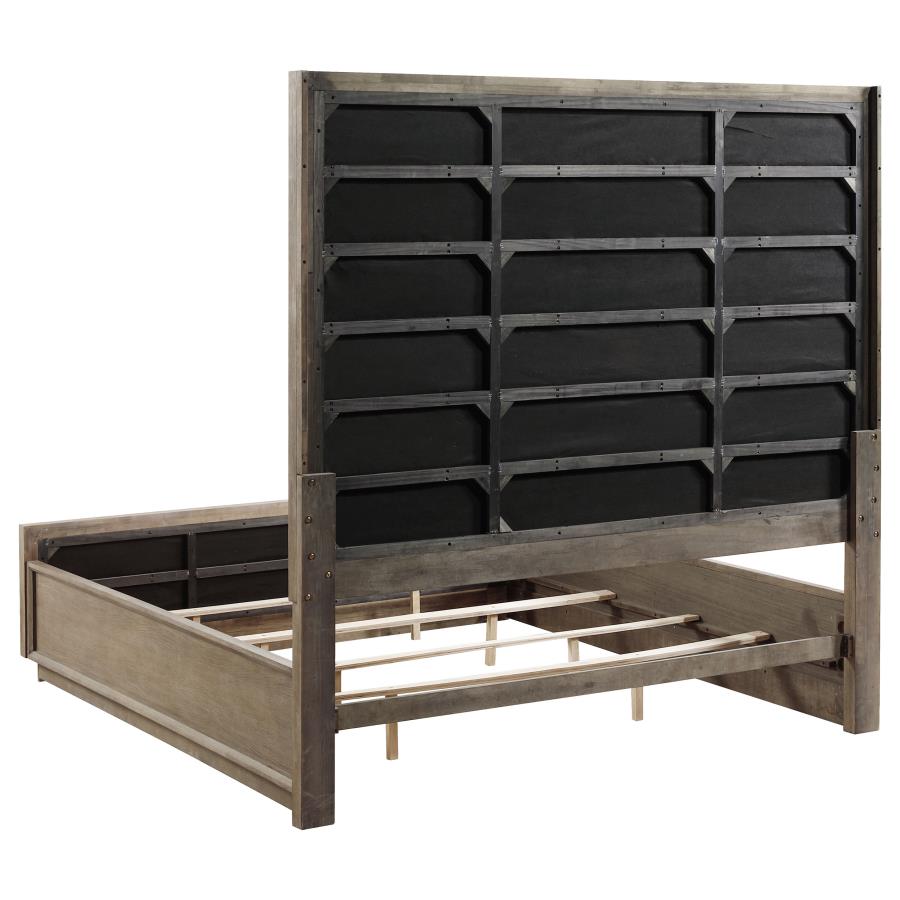 Durango 80-inch Eastern King Panel Bed Taupe Oak view 4