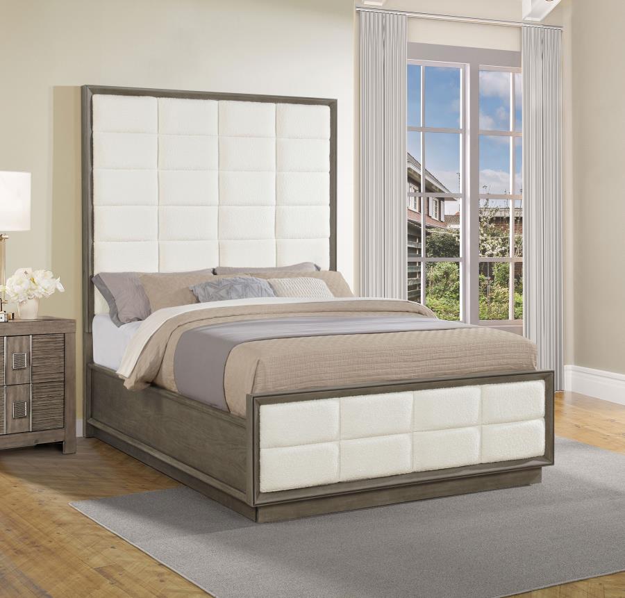 Durango 80-inch Queen Panel Bed Taupe Oak view 2