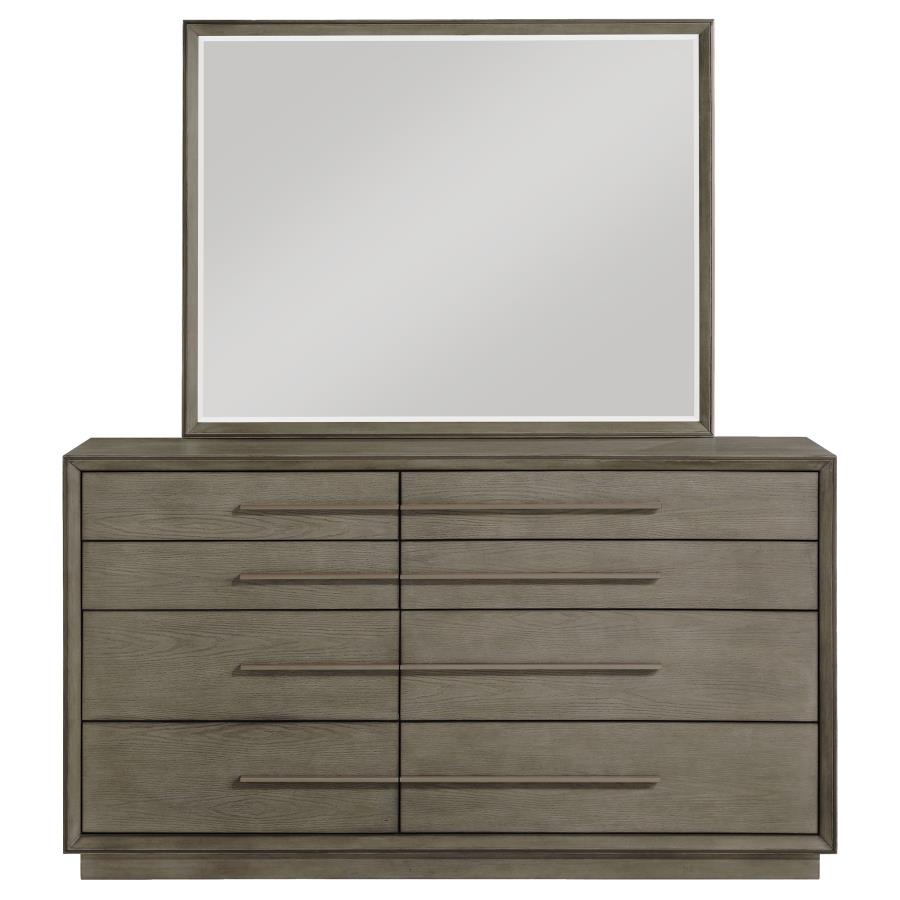Durango 8-drawer Dresser and Mirror Taupe Oak view 3