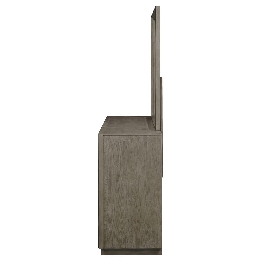 Durango 8-drawer Dresser and Mirror Taupe Oak view 5