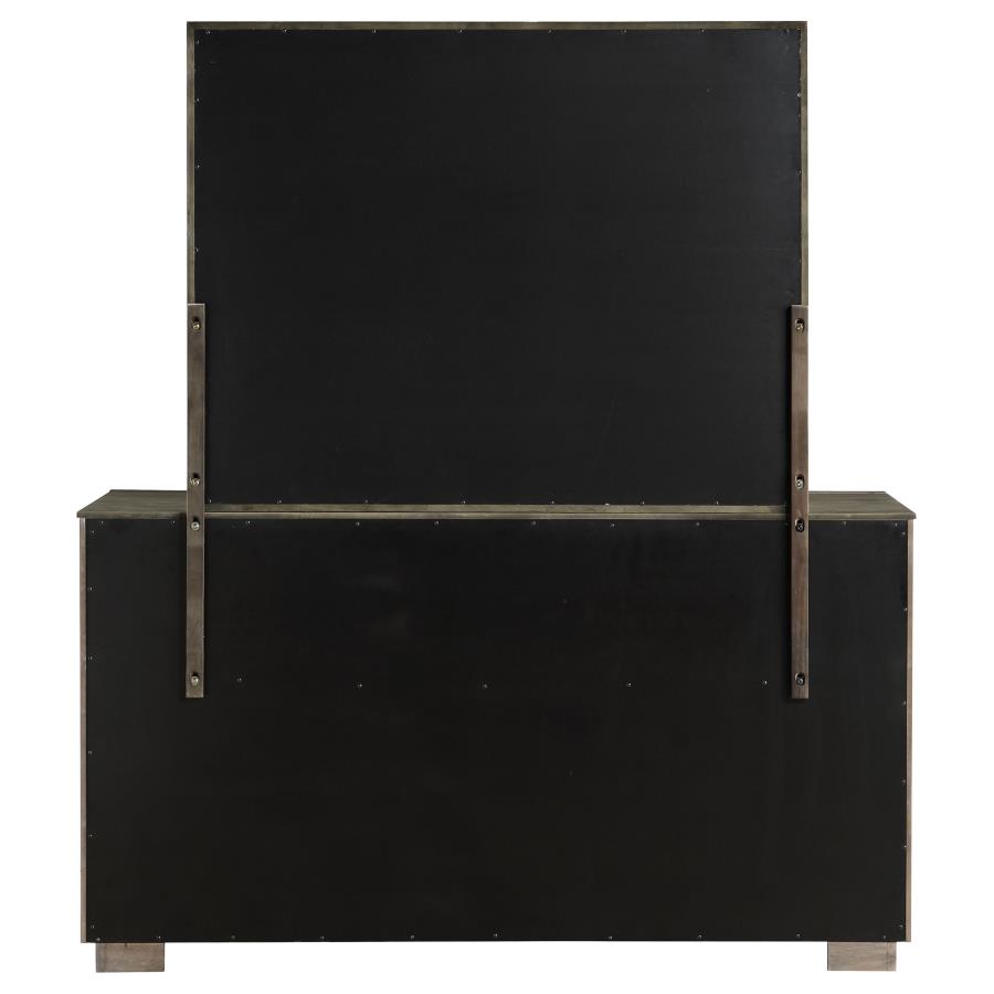 Durango 8-drawer Dresser and Mirror Taupe Oak view 7