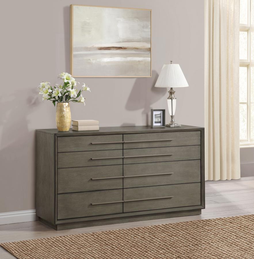 Durango 8-drawer Dresser Taupe Oak view 2