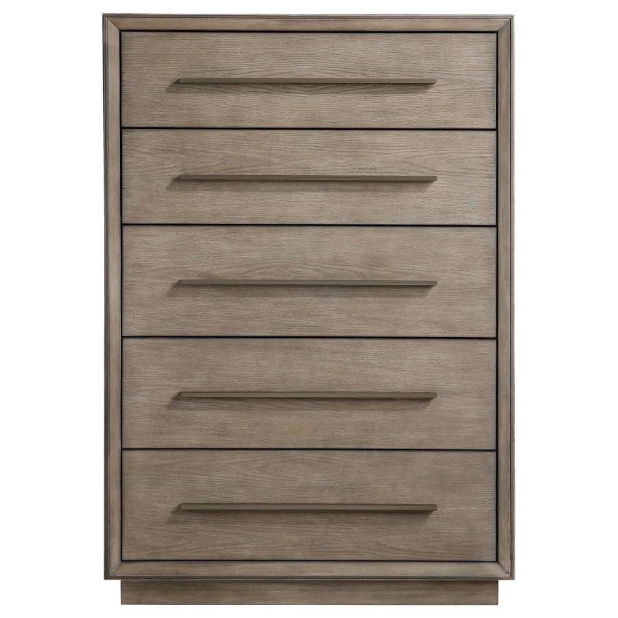 Durango 5-drawer Bedroom Chest Taupe Oak view 3