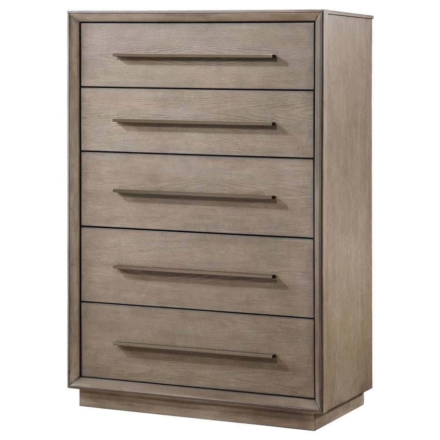 Durango 5-drawer Bedroom Chest Taupe Oak view 4