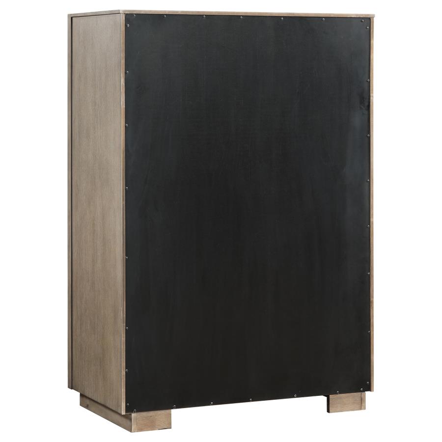 Durango 5-drawer Bedroom Chest Taupe Oak view 6