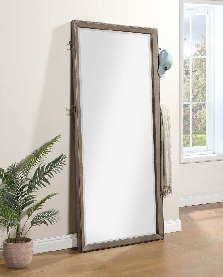 Durango 80-inch Standing Floor Mirror Washed Oak view 2