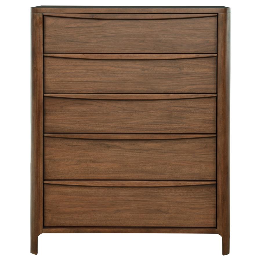 Maderia 5-drawer Chest of Drawers Walnut view 3