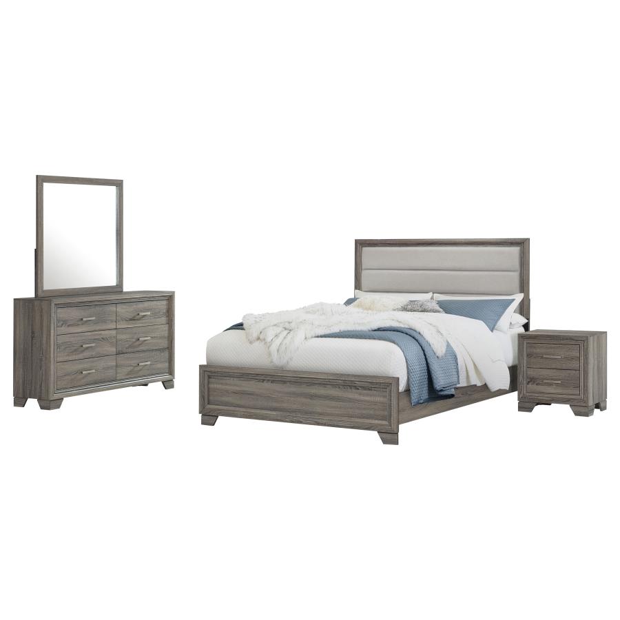 Wright 4-piece Eastern King Bedroom Set Brown Oak view 2