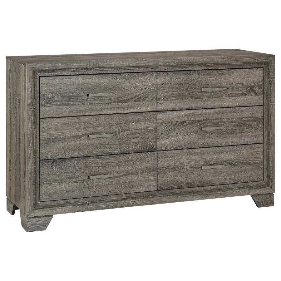 Wright 5-piece Queen Bedroom Set Brown Oak view 7