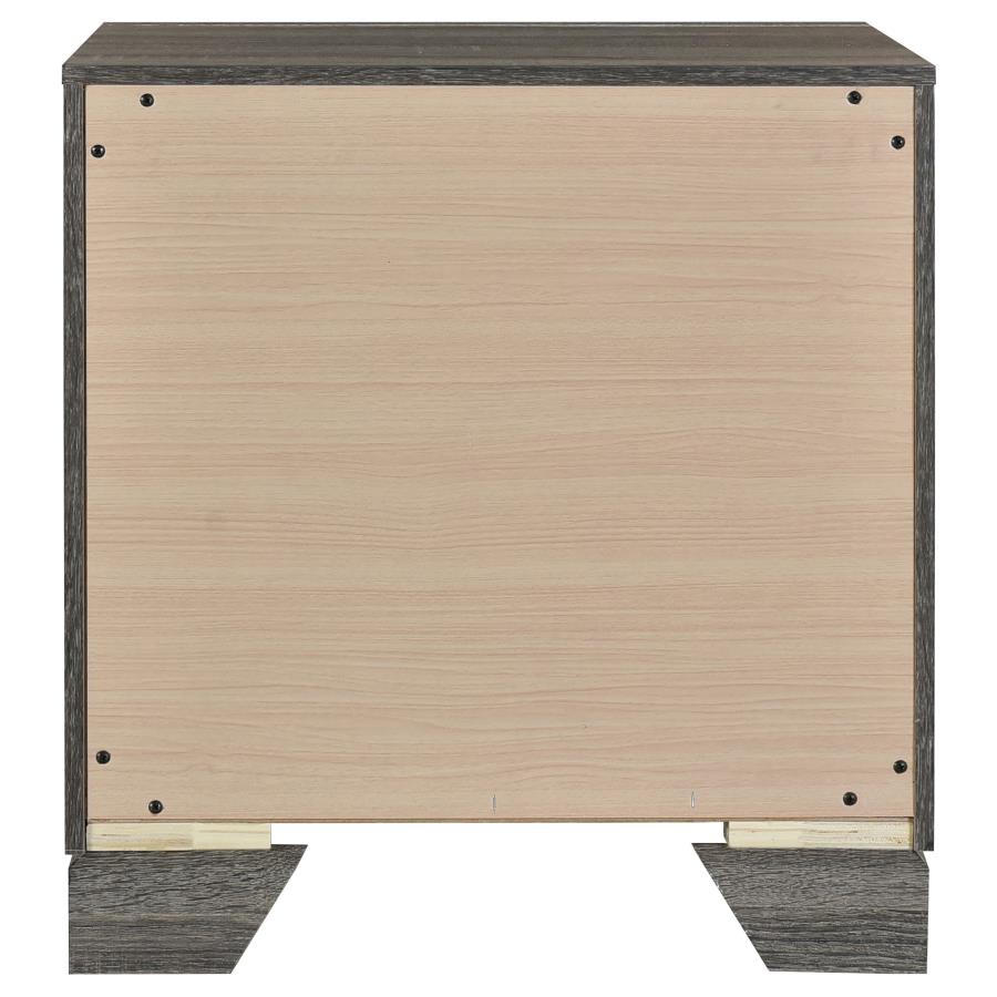 Wright 2-drawer Nightstand Bedside Table Brown Oak view 7