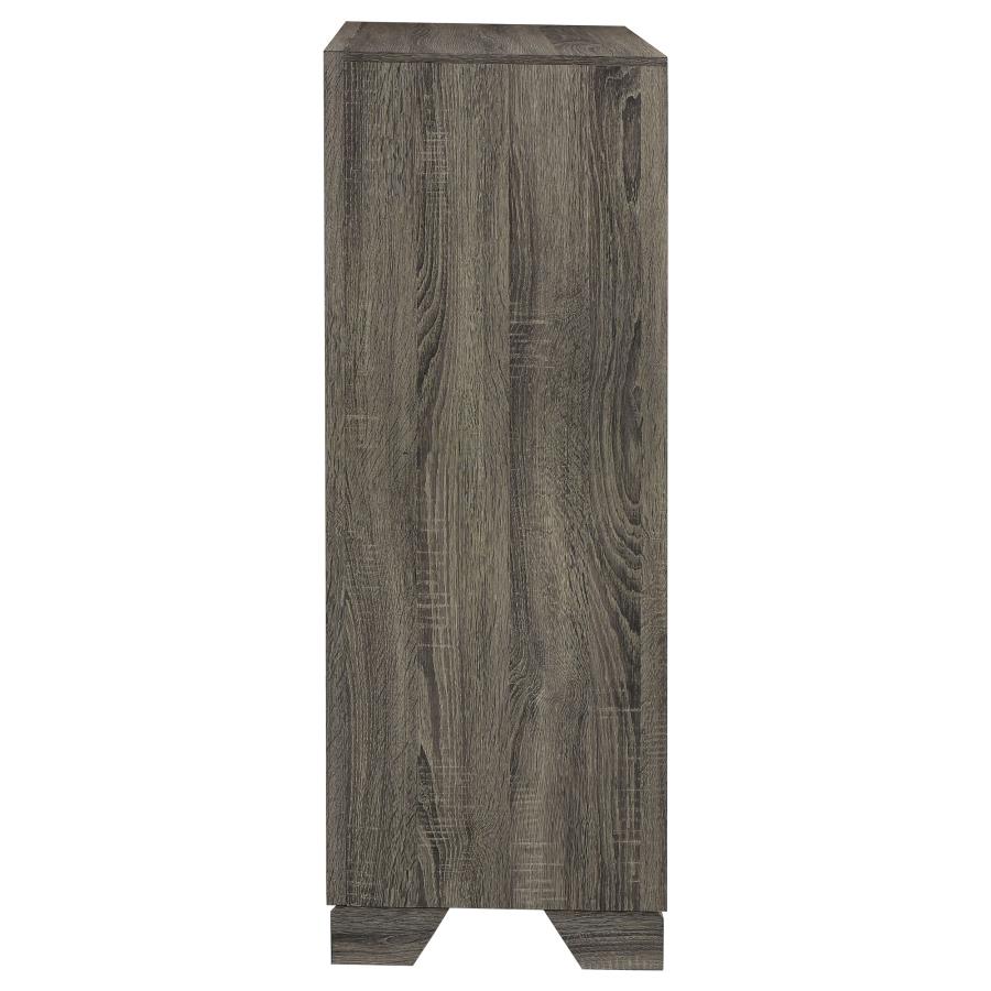 Wright 4-drawer Chest of Drawers Brown Oak view 5