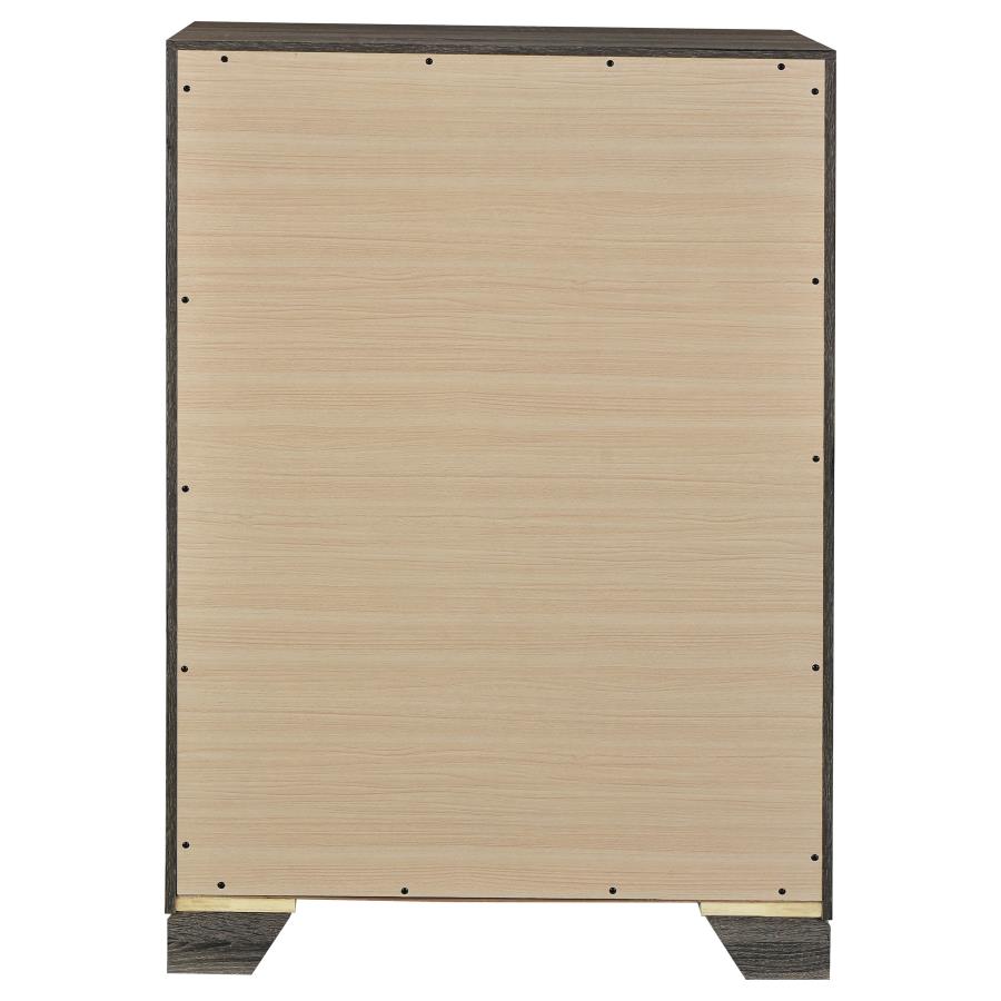 Wright 4-drawer Chest of Drawers Brown Oak view 7