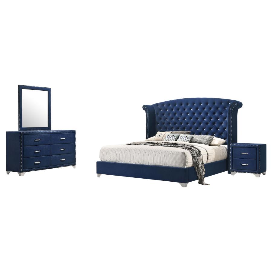 Melody 4-piece Eastern King Bedroom Set Pacific Blue view 2