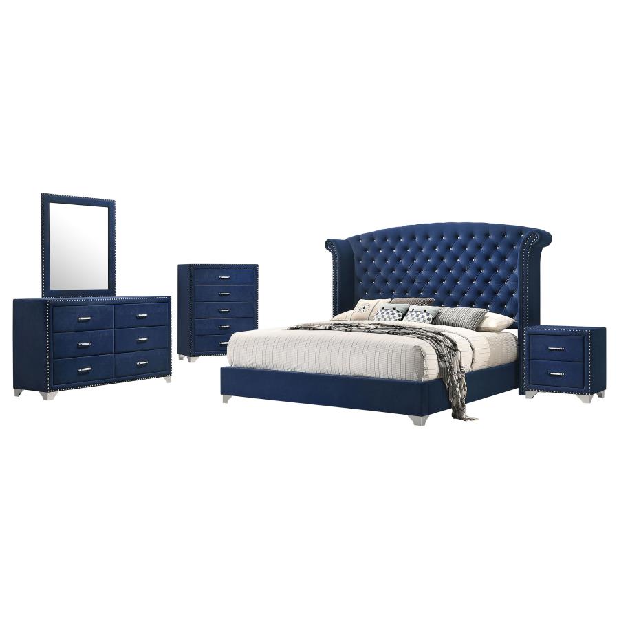 Melody 5-piece Eastern King Bedroom Set Pacific Blue view 2