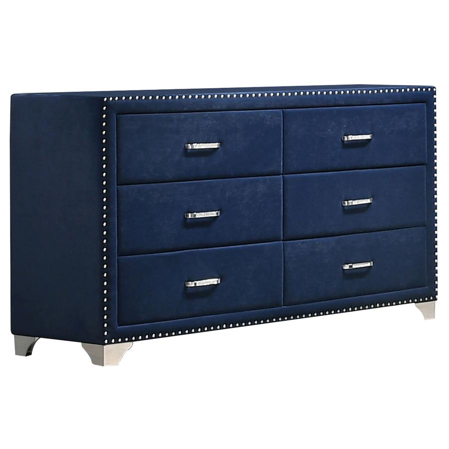 Melody 5-piece Eastern King Bedroom Set Pacific Blue view 5