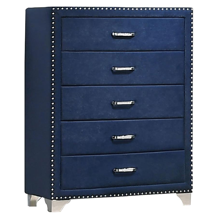 Melody 5-piece Eastern King Bedroom Set Pacific Blue view 7