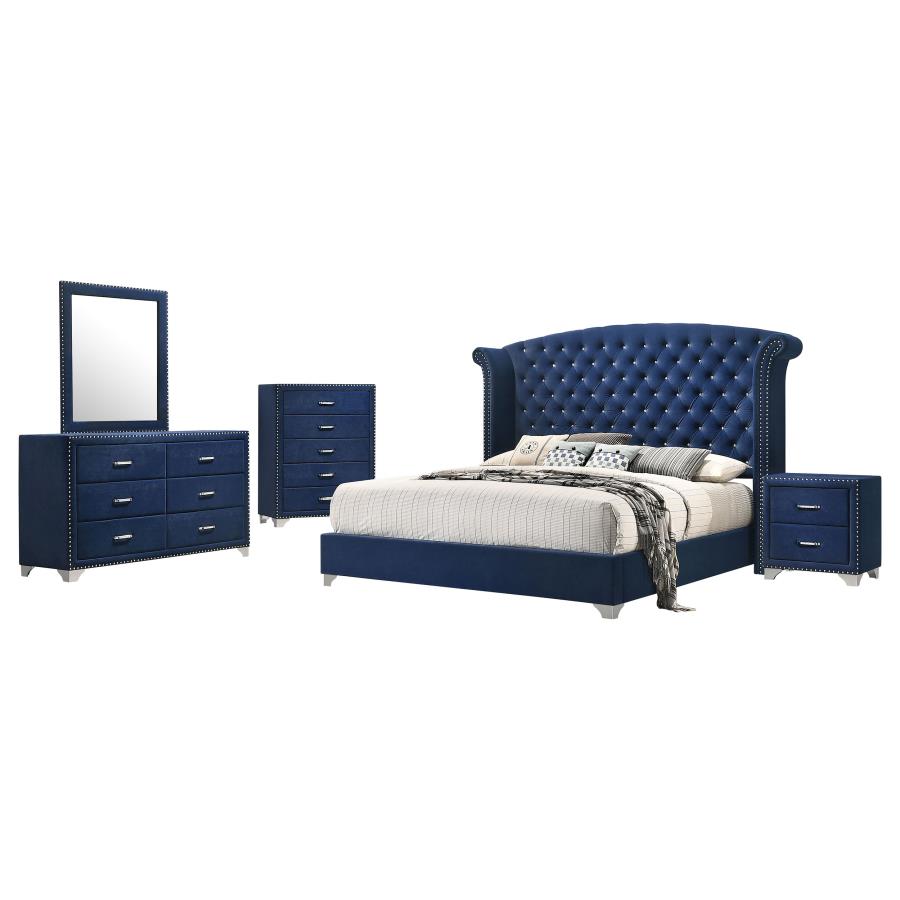 Melody 5-piece Queen Bedroom Set Pacific Blue view 2